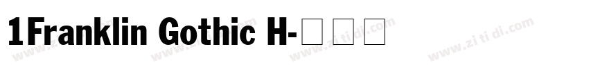 1Franklin Gothic H字体转换